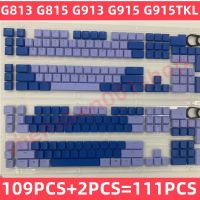 Full Set 109Pcs + 2Pcs Keycaps For Logitech G813 G815 G913 G915 G913TKLG915TKL Keycaps USA UK White And Blue Color Match