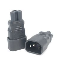 hot【DT】 IEC 320 C14 to C5 Converter Plug Socket 3 Pin IEC320