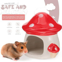 น่ารักเซรามิคบ้านหนูแฮมสเตอร์รูปเห็ดหนูแฮมสเตอร์ Hideout Cooling House หนู Chinchilla Hedgehog Sleeping Nest Products888