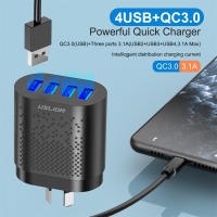 48วัตต์ออสเตรเลียเสียบชาร์จ USB สำหรับออสเตรเลียนิวซีแลนด์3A QC3.0ชาร์จศัพท์มือถือสำหรับ 14ซัมซุง4พอร์ตอย่างรวดเร็วผนังชาร์จ