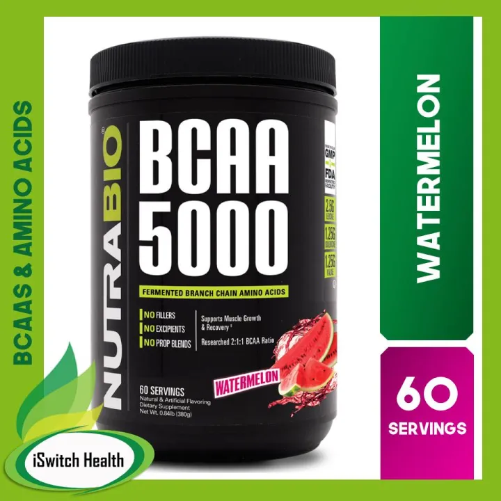 Nutrabio BCAA 5000 UltraPremium Amino Acids Watermelon 60 Servings