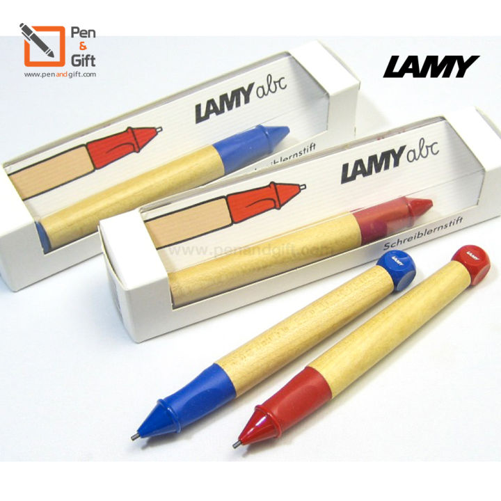 lamy-abc-mechanical-pencil-blue-red-with-warranty-card-ดินสอกดลามี่-เอบีซี-สีน้ำเงิน-สีแดง-พร้อมกล่องและใบรับประกัน-ของแท้-100-penandgift