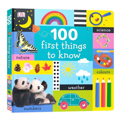 100 things to know English original 100 first things to know childrens Illustrated Encyclopedia cardboard book English original English book