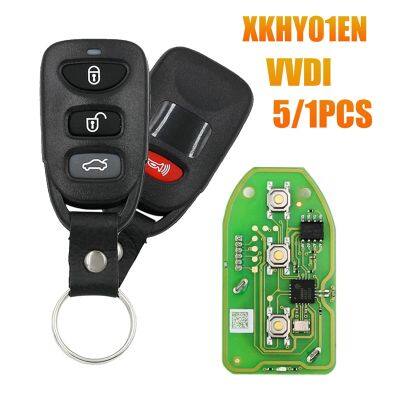 5 PCS Universal Remote Key Wire Universal Remote Key XKHY01EN Car Remote Key 4 Buttons Xhorse for Hyundai 3+1 Buttons English Version VVDI Key Tool