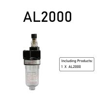 1/4" Reducing Pressure Compressor Air Airbrush Filter Air Compressed Regulator Lubricator AL2000