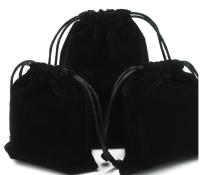 【CW】 Wholesale black bundle pocket velvet bag cloth