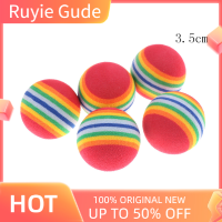 Ruyie ใหม่5pcs Rainbow Color EVA วัสดุ Ball 3.5cm KID Funny Toy Foam ฟองน้ำ balls