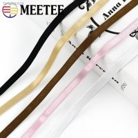 ❣✧๑ Meetee 20/42M 8mm Elastic Band Bright Shoulder Strap for Underwear Bra Elasticity Bands Notebook Spring Bandage DIY Garment Sew