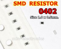 (100ตัว) 0402 160K 200K 330K 390K 470K 680K 698K 820K 2.2M 10M Resistor Chip 0402 1x0.5mm.