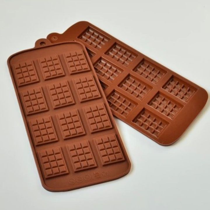 Waffle Chocolate Mold Silicone Mould Fondant Patisserie Candy Bar Mould  Cake Bakeware Candy Maker Kitchen Baking Accessories
