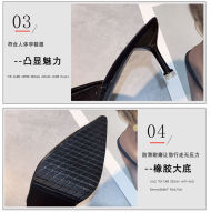 99 SaleRaya 2022 Fashion slippers womens shoes new Korean version of pointed high heels y stiletto heel half bun fashion web celebrity cool slippers tide