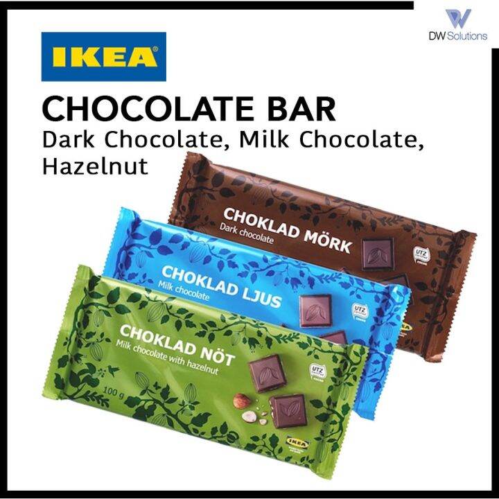 IKEA Chocolate Bar, Chocolate Block, Dark chocolate, Milk Chocolate