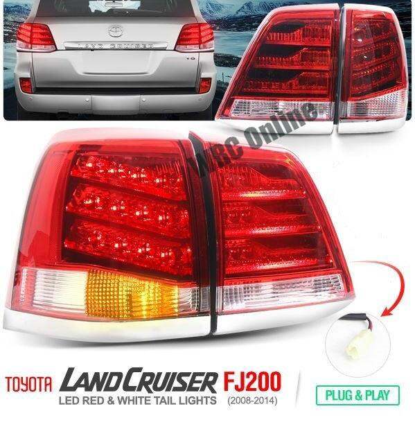 Toyota Land Cruiser FJ-200 2008-2014 Led Tail Lamp (Red + White