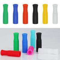 6/8/10 Pcs Food Grade Silicone Straw Tip Cover Anti-scalding Teeth Protector Cover Colorful Straws Tips Cover Bar Party Supplies