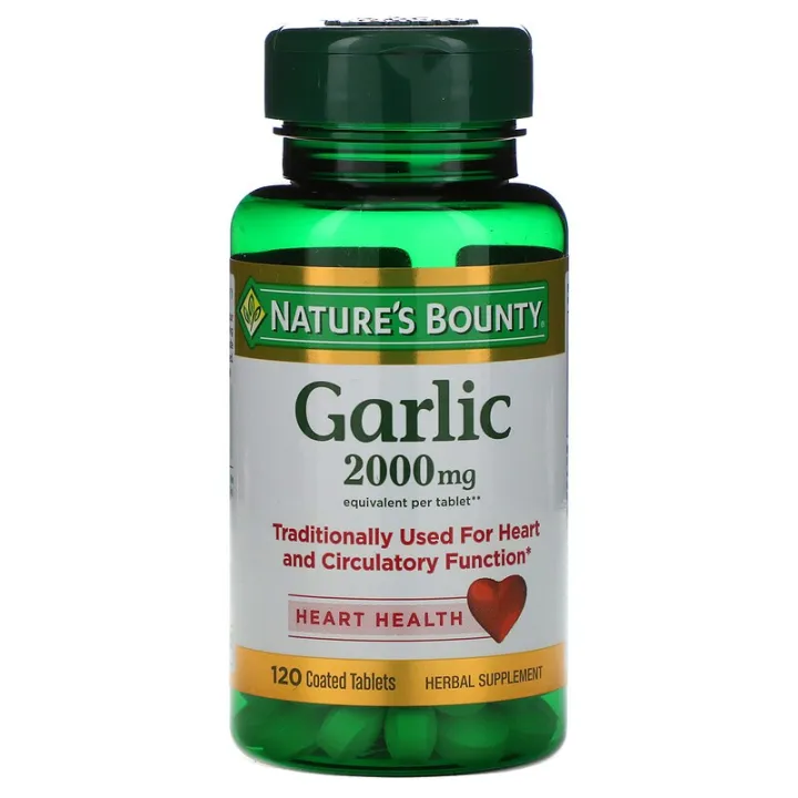 Nature's Bounty, Garlic, Garlic Extract, 2000mg 120 Tablets, or 1000mg 100 softgels Lazada PH