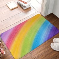 【YF】✶❖  Colorful Doormat Printed Polyeste Lines Pattern Dustproof Floor Rug Area Rugs