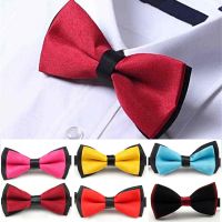 【EDDLYT】เด็กใหม่ที่มีคุณภาพดี Bowtie สำหรับผู้ชายที่จัดเลี้ยงงานแต่งงานเด็กปรับโบว์ผูกผีเสื้อโบว์สีดำสีแดงสีขาวบุรุษ Bowties