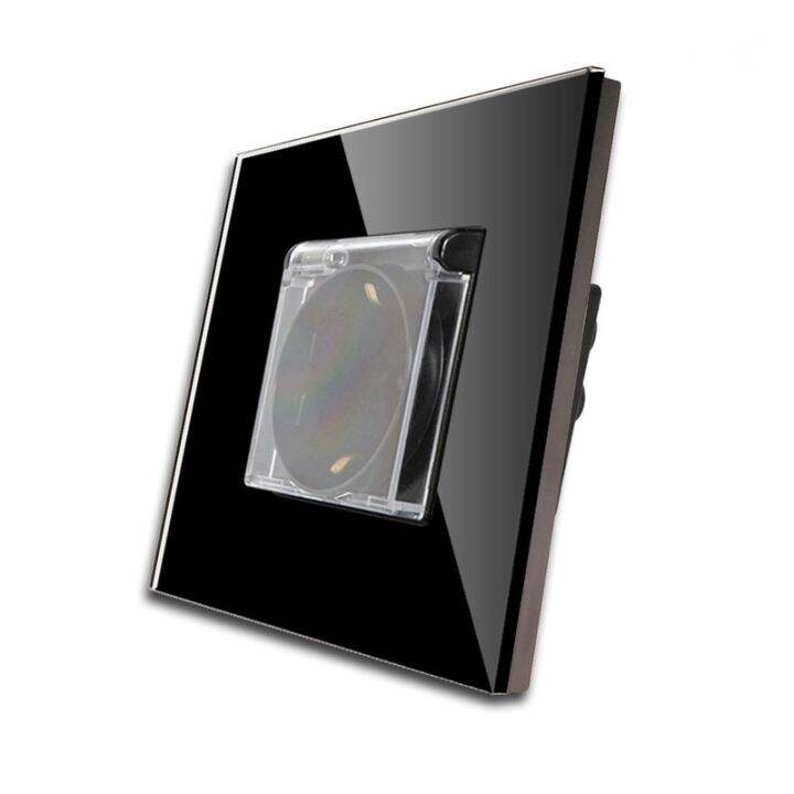 bingoelec-black-light-touch-switch-and-waterproof-socket-with-crystal-glass-panel-home-improvement