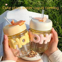 350ml Portable Mini Water Bottle with Straw Cute Drinking Bottle Health School Office Glass water Cup