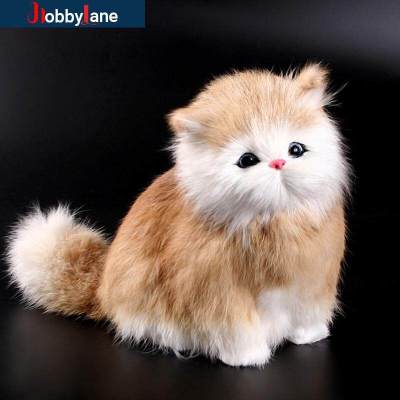 HobbyLane 21 ซม.จำลองเสียงตุ๊กตาแมวอิเล็กทรอนิกส์น่ารักสัตว์เลี้ยงตุ๊กตาสัตว์เทียมของเล่น meow ฟังก์ชั่นเด็กน่ารักสัตว์เลี้ยงของเล่นรุ่นคริสต์มาสของขวัญ