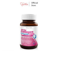 Vistra วิสทร้า Marine Collagen TriPeptide 1300 mg.&amp; CO-Q10 30 CAPS 46.5กรัม