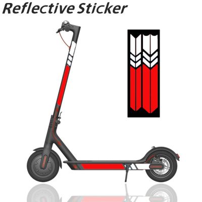 ；。‘【； Electric Scooter Reflective Sticker For  M365/Pro/1S/Pro 2 Strong Reflection Side Bar Sticking Scooter Accessories