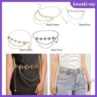 【hot sale】 ■▥ B55 [LovoskiMY] Stylish Waist Chain Belt for Women 2 Layer Party Adjustable Pants Chain Belt