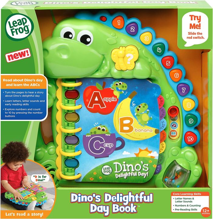 นำเข้า-หนังสือตัวอักษร-delightful-day-ของ-leapfrog-dino-สีเขียว-ราคา-1-350-บาท