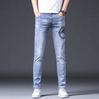 กางเกงขายาวฟอกเอวขนาดกลางนกอินทรีสำหรับผู้ชายสไตล์ใหม่ Jeans Slim Fit พิเศษสำหรับวัยรุ่น2022