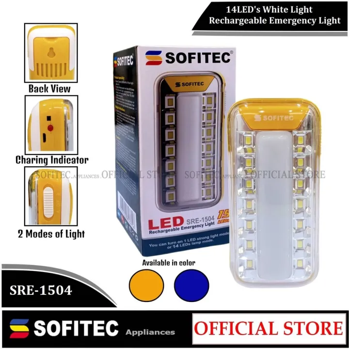 Sofitec Rechargeable Light Outdoor 14 Leds Portable Light Sre-1504 