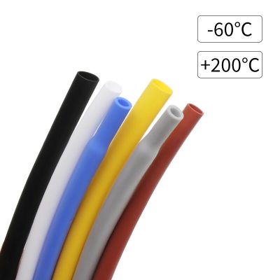 Silicone Heat Shrink Tube 0.8~30mm Diameter Flexible Cable Sleeve Insulated 2500V High Temperature Soft DIY Wire Wrap Protector Electrical Circuitry P