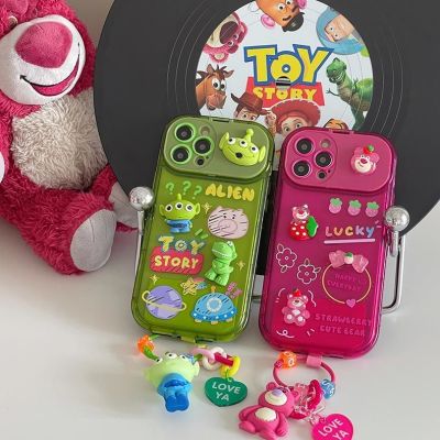 [สินค้าใหม่ในสต็อก] การ์ตูน Toy S TORY คนต่างด้าว Lotso จำนวนมาก-O-Huggin หมีกับผู้ถือแหวนกรณีโทรศัพท์สำหรับ iPhone 14 13 12 11 Pro Max X XR XS MAX ปก