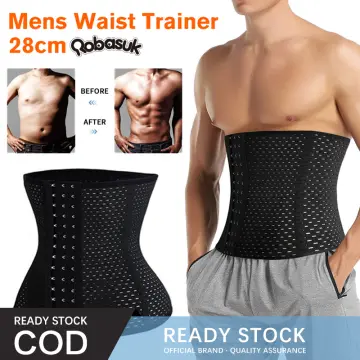 COMFY 23-44 INCH Men Waist Trimmer Weight Loss Stomach Belt Body Shaper  Sweat Belt Plus