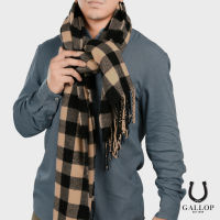 GALLOP : Scarf ผ้าพันคอไหมพรม ลายตาราง รุ่น GAP9002 มี 3 สี