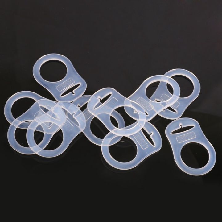 10-pcs-button-silicone-ring-mam-pacifier-holder-mannequin-clip-adapter-transparent