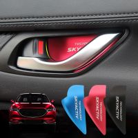 4Pc Car Door Bowl Handle Cover Trim Interior Stickers Case For Mazda Skyactiv Technology Logo 3 6 CX 5 CX3 Car Styling Accessory