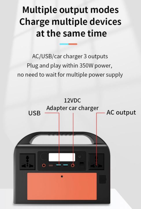 power-station-300w-100000-mah-แบตเตอรี่พกพา-220vac-usb