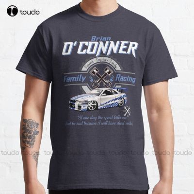 Brian OConner Family Racing Fast And Furious Tribute Classic T-Shirt Tee&nbsp;Shirts Digital Printing Tee Shirts Custom Gift Xs-5Xl