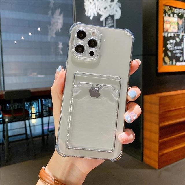 cold-noodles-ช่องเสียบการ์ดโปร่งใสกระเป๋าใส่เคสสำหรับ-iphone-13-11-12-pro-max-mini-x-xs-xr-se2-7-8-plus-กันกระแทกนุ่มกระเป๋าสตางค์