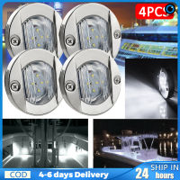 4ชิ้น6led ไฟ12โวลต์โคมไฟตู้ภายในเรือยอชท์ไฟติดตั้งท้องเรือสำหรับตกปลาบนดาดฟ้ากลางคืน