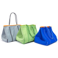 Women Large Size Summer Bag Neoprene Beach Bag Luxury Ladies Shoulder Tote Bag Travel Holiday Bag Multifunctional Bag Handbag