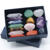 Decoração Para Casa Artesanato Pedras Presentes Pedra Natural Set 7 Chakra Reiki Pedra De Cura De Quartzo Ornamento Mineral Cura Pedras Preciosas