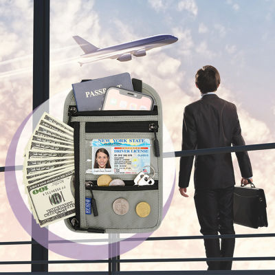 Traveling Holder When Mind RFID Documents Peace Passport Safe To And Cash Wallet Neck With