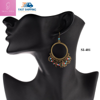 {**ส่งฟรี**} SMALL INDIA ? Antique Style Earrings ต่างหู ? Women Jewellry