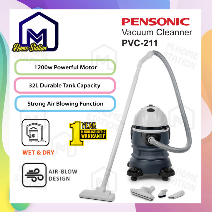 Pensonic 32L Wet & Dry with Blower Function Vacuum Cleaner (3 In 1) PVC