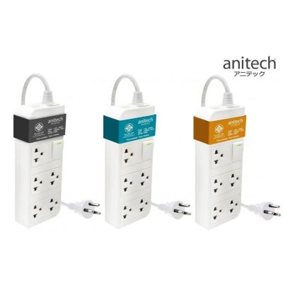 BESTSELLER อุปกรณ์คอม RAM Anitech Plug 5 Way 1 Switch TIS Sockets H605 Gray ปลั๊กไฟ อุปกรณ์ต่อพ่วง ไอทีครบวงจร