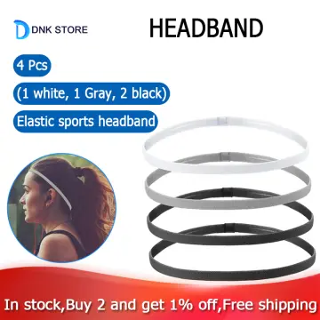 4 Pieces Thick Non- Elastic Sport Headbands Hair Headbands