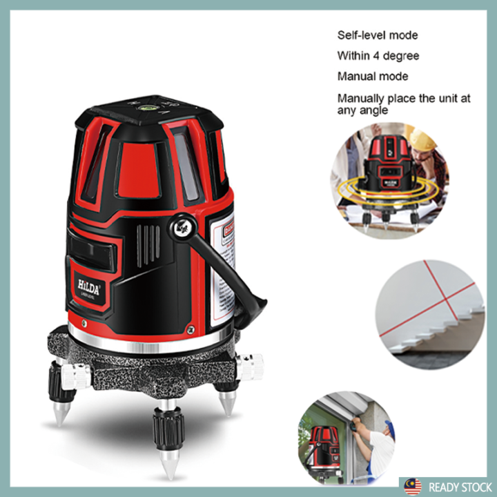 5 Line 6 Points Infrared Laser Level SelfLeveling 360 Horizontal