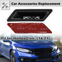 บทกวี FC สไตล์ Universal รถกันชนหน้า Hood Vent Air OUT intake DUCT Grill ฝาครอบ Trim Fit สำหรับ Honda Civic 10th 2016-20 21