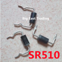 20ชิ้น SR5100ไดโอด Schottky SR510, SR5A0, HBR5100U (5A 100V) DO-27